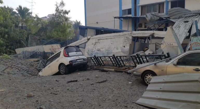 Hundreds of schools sheltering displaced families in Gaza have received direct hits since the war began on 7 October 2023 following Hamas-led terror attacks on Israel.